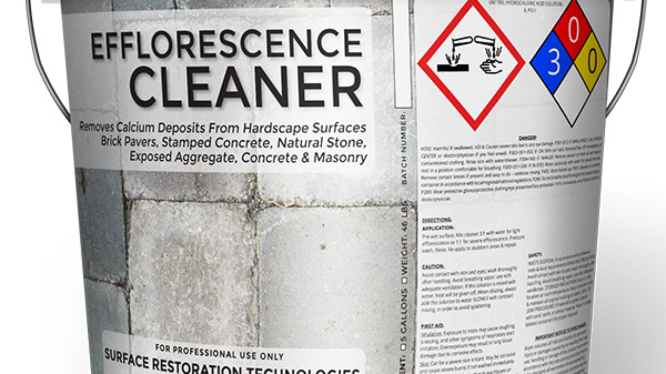 Removing White Residue Efflorescence - Surface Restoration