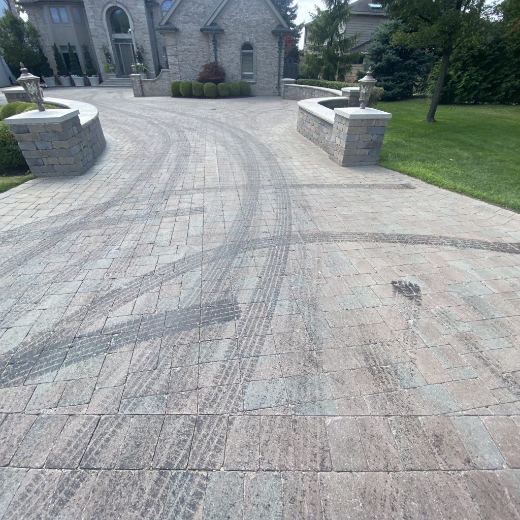 tar-removal-from-brick-paver-driveway-in-oakland-county-michigan